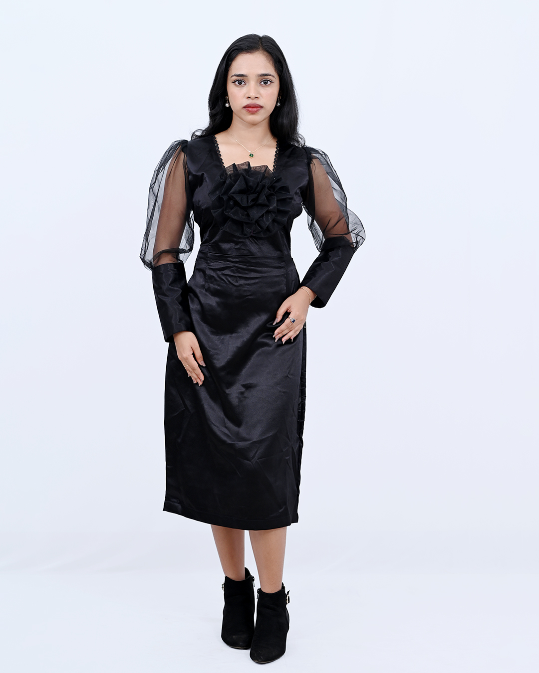 Bubble  Sleeve  Gown