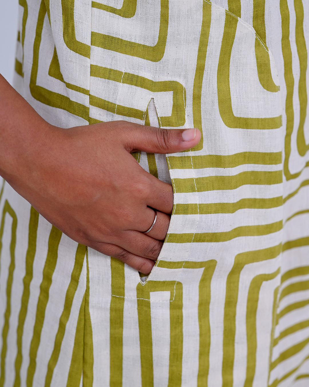 Geometric Printed  A-line Midi