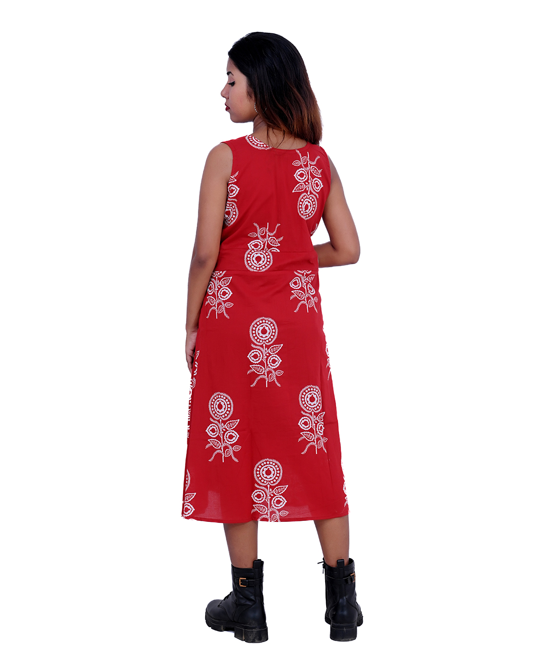Red Batik Art  Midi