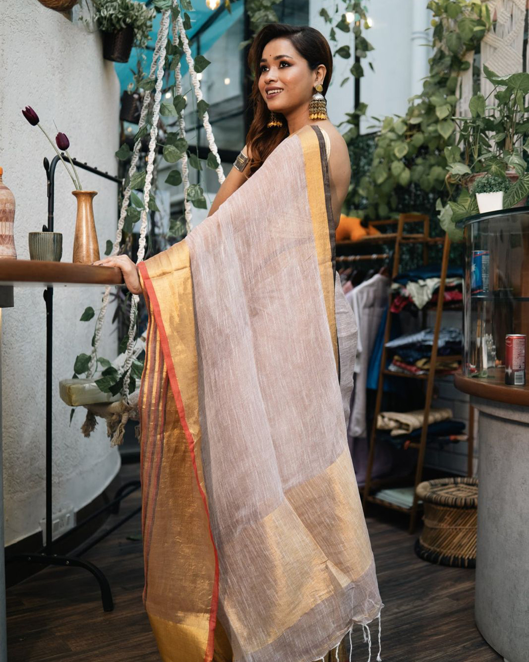 Linen Saree