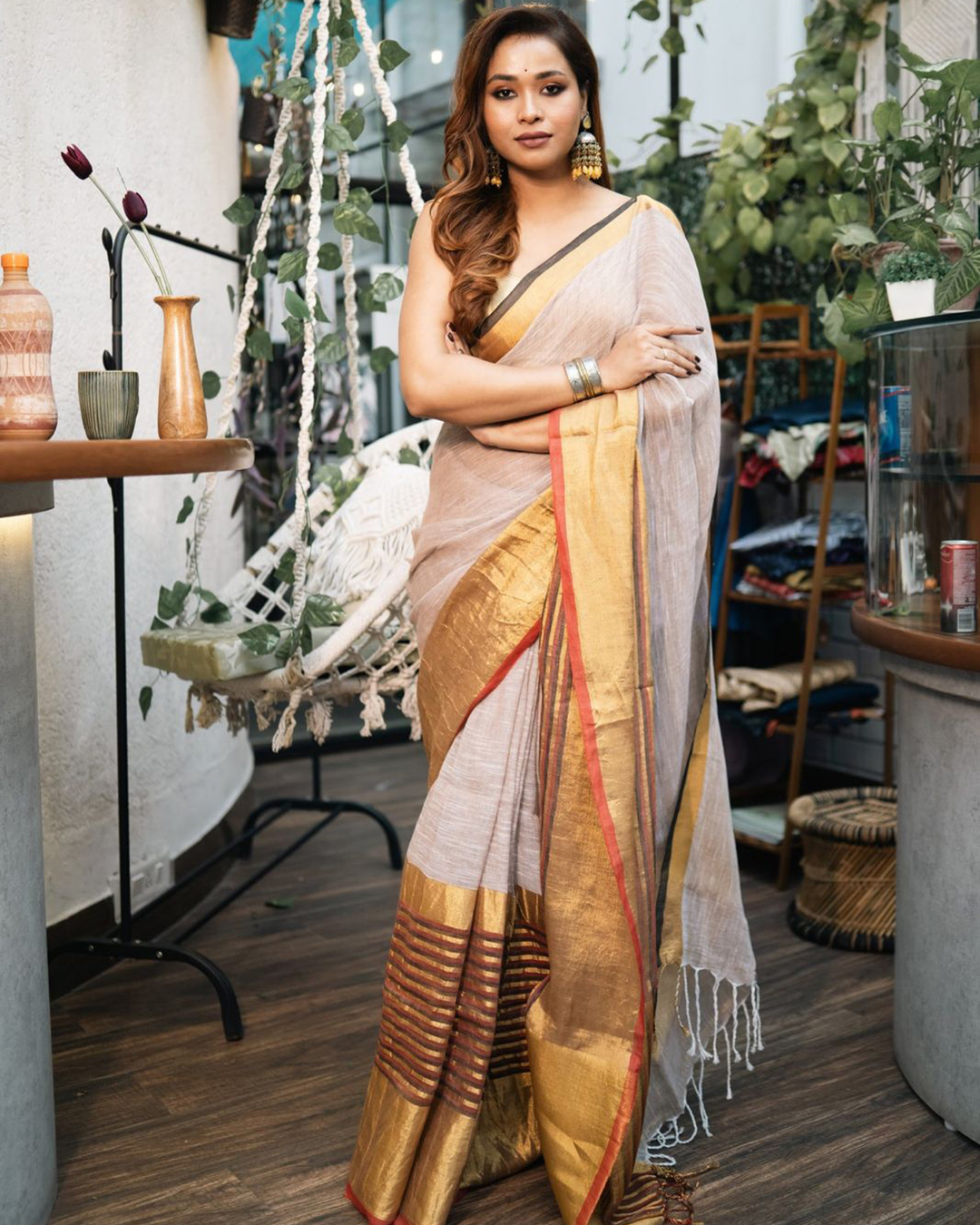 Linen Saree