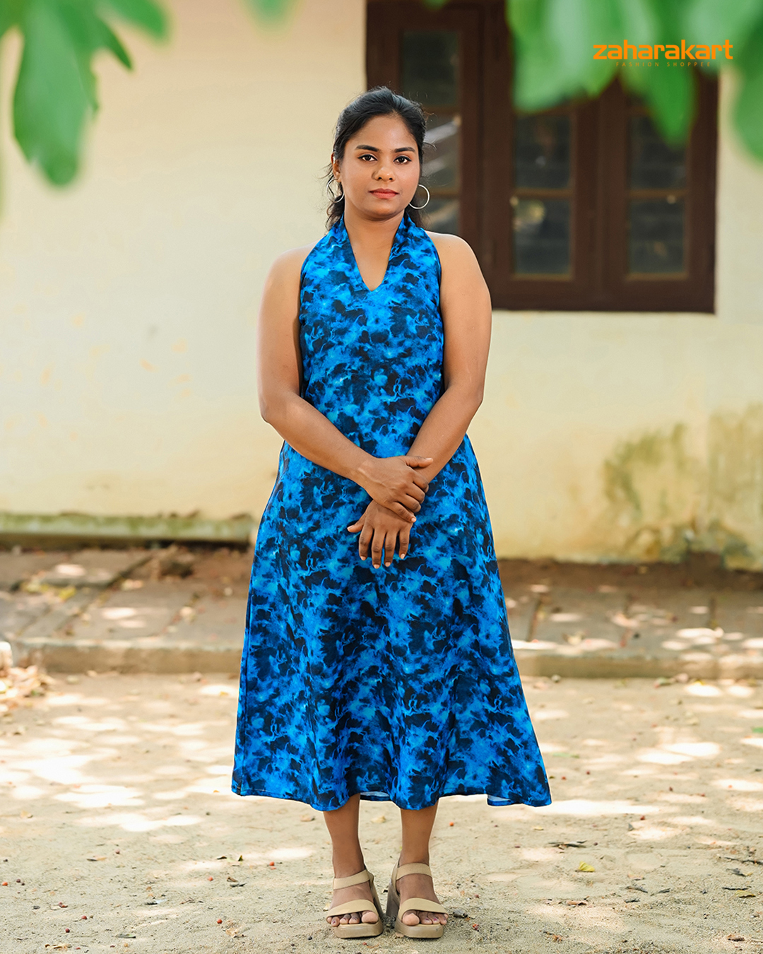 Abstract Printed A-line Ethnic Kurti