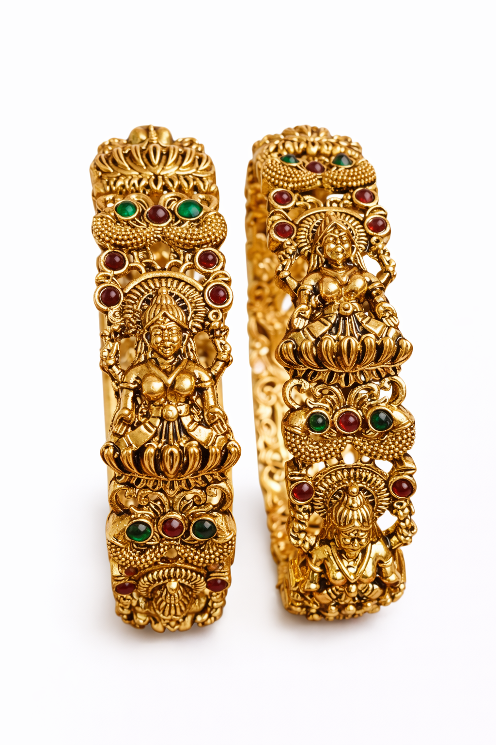 Lakshmi Bangles – Matte Gold Finish