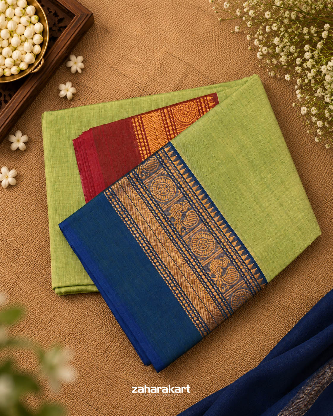 Fresh Green Kanchi Cotton